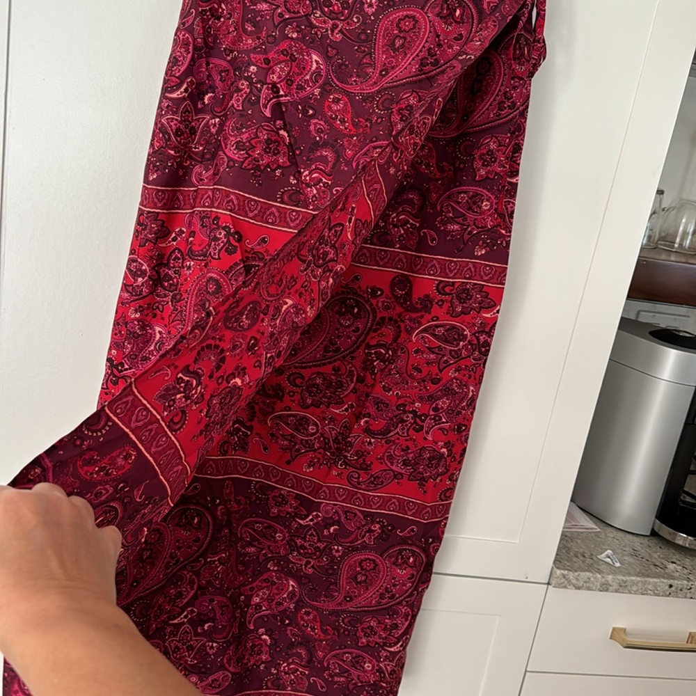 EXPRESS 100% Silk Wrap Around Maxi Skirt - Size 11/12 - Picture 3 of 16